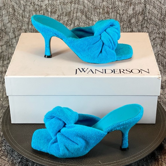 JW Anderson Knot Heel Sandal Mule Blue Women's 36